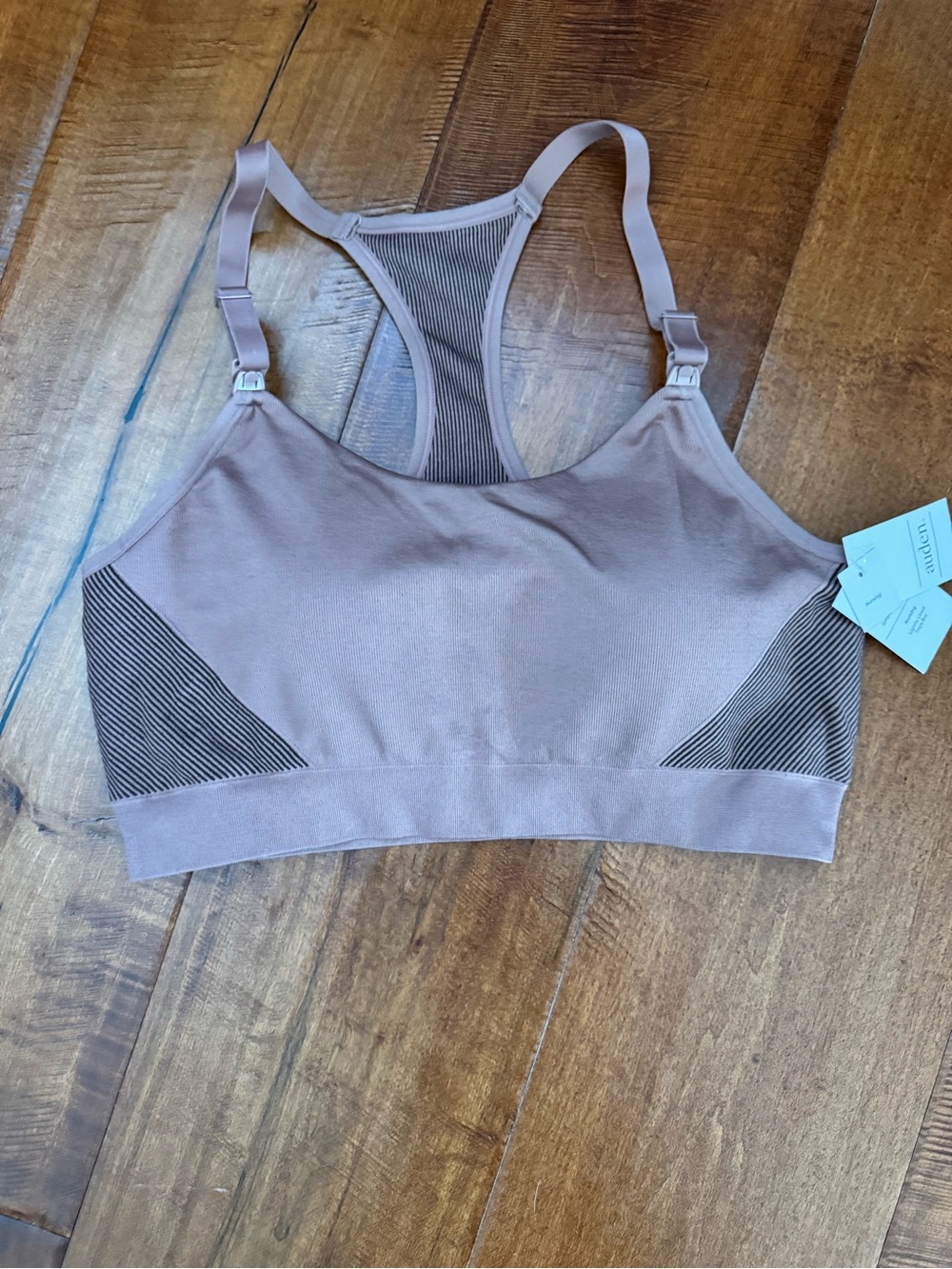 Auden Seamless Racerback Nursing Sports Bra- Dusty Mauve
